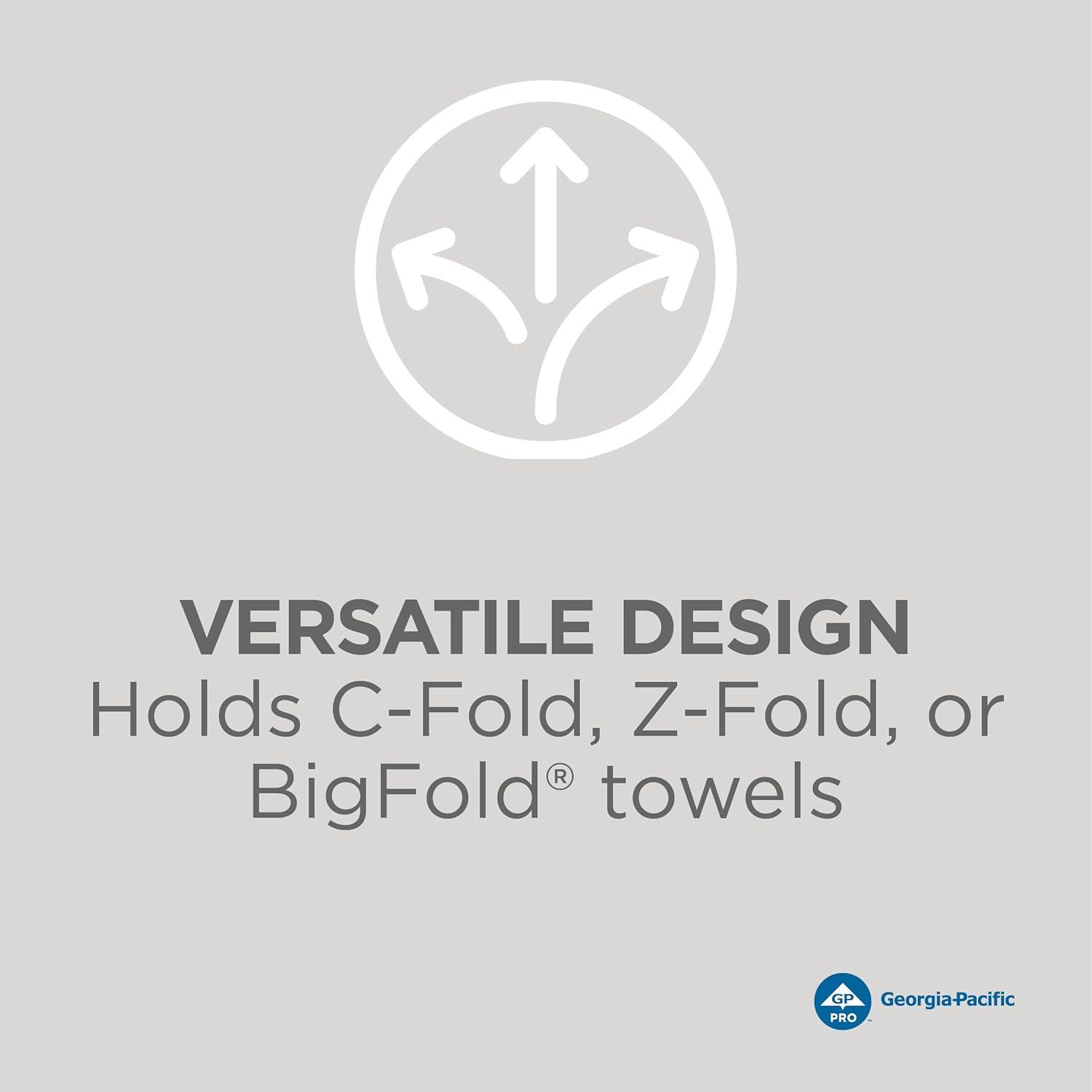 image:imageGeorgiaPacific Push Paddle Roll Paper Towel Dispenser by GP PRO 54338A BlackFolded Paper Towel Dispenser