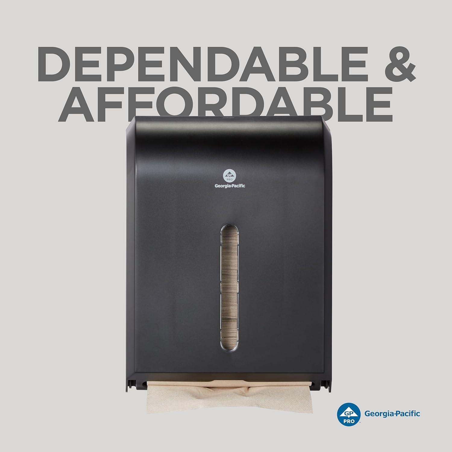 image:imageGeorgiaPacific Push Paddle Roll Paper Towel Dispenser by GP PRO 54338A BlackFolded Paper Towel Dispenser