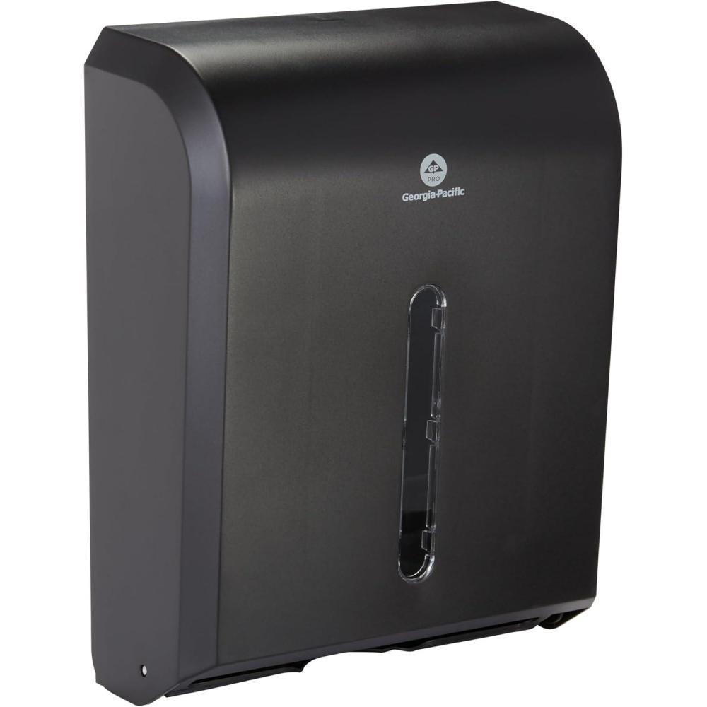 image:imageGeorgiaPacific Push Paddle Roll Paper Towel Dispenser by GP PRO 54338A BlackFolded Paper Towel Dispenser