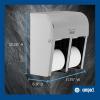 Georgia-Pacific Compact 4-Roll Quad Coreless High-Capacity Toilet Paper Dispenser by GP PRO, Faux Stainless, 56746A. 11.750″ W x 6.900″ D x 13.250″ H(Stainless Steel)