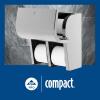 Georgia-Pacific Compact 4-Roll Quad Coreless High-Capacity Toilet Paper Dispenser by GP PRO, Faux Stainless, 56746A. 11.750″ W x 6.900″ D x 13.250″ H(Stainless Steel)
