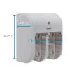 Georgia-Pacific Compact 4-Roll Quad Coreless High-Capacity Toilet Paper Dispenser by GP PRO, Faux Stainless, 56746A. 11.750″ W x 6.900″ D x 13.250″ H(White)