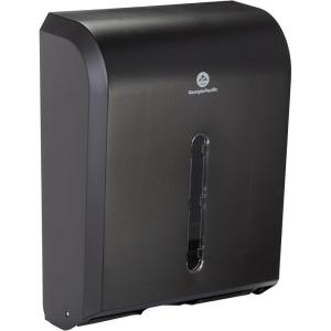 Georgia-Pacific Push Paddle Roll Paper Towel Dispenser by GP PRO, 54338A, Black(Folded Paper Towel Dispenser)