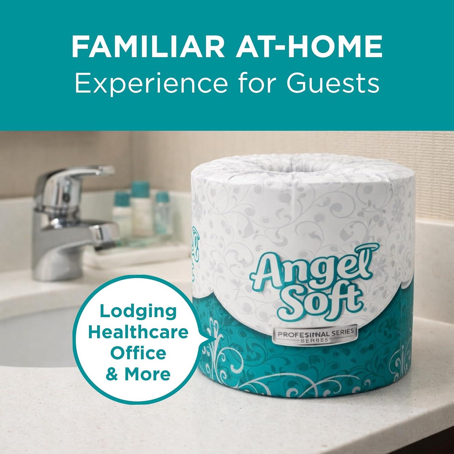 image:imageAngel Soft Professional Series by GeorgiaPacific PRO 2Ply Embossed Toilet Paper White Individually Wrapped 450 Sheets Per Roll 80 Toilet Tissue Rolls Per Case 16880450 Count Pack of 80