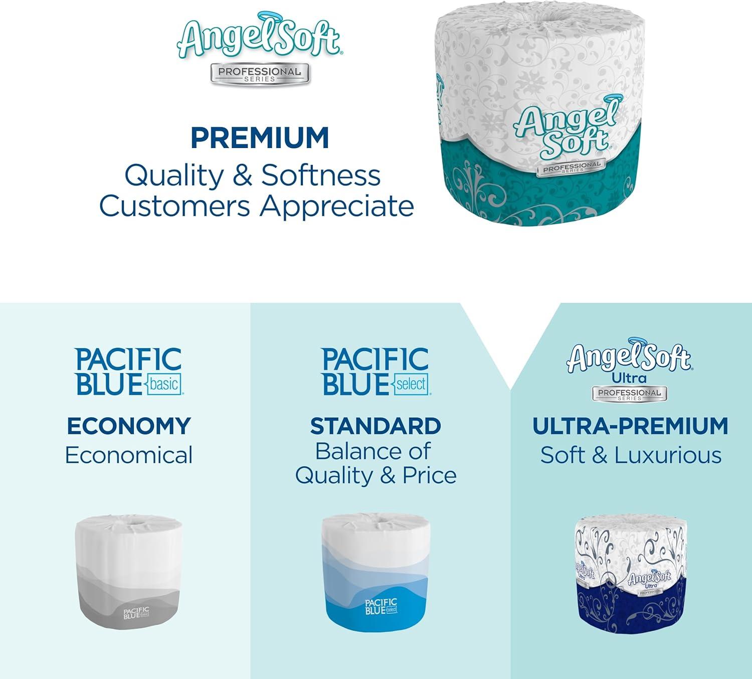 image:imageAngel Soft Professional Series by GeorgiaPacific PRO 2Ply Embossed Toilet Paper White Individually Wrapped 450 Sheets Per Roll 80 Toilet Tissue Rolls Per Case 16880400 Count Pack of 20