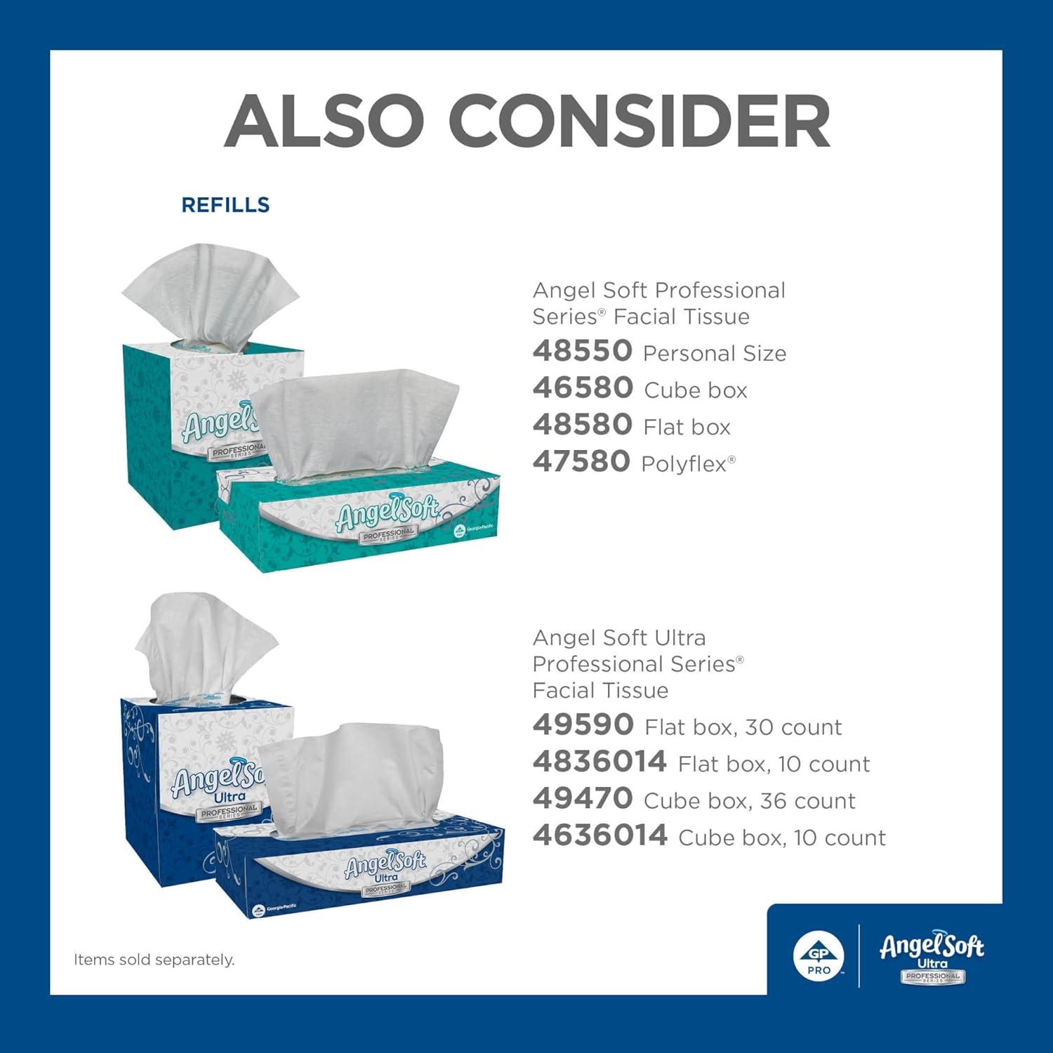 image:imageAngel Soft Ultra Professional Series Premium 2Ply Facial Tissue by GP PRO GeorgiaPacific Flat Box 48560 125 Sheets Per Box 30 Boxes Per CaseWhite