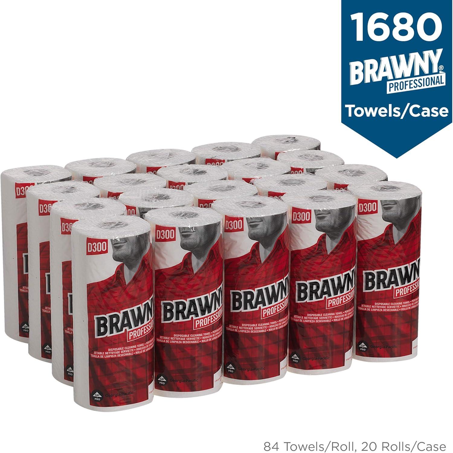image:imageBrawny Professional Perforated Paper Towel Rolls Disposable Cleaning Towel 20085 20 Rolls per Case 84 Sheets per RollWhite