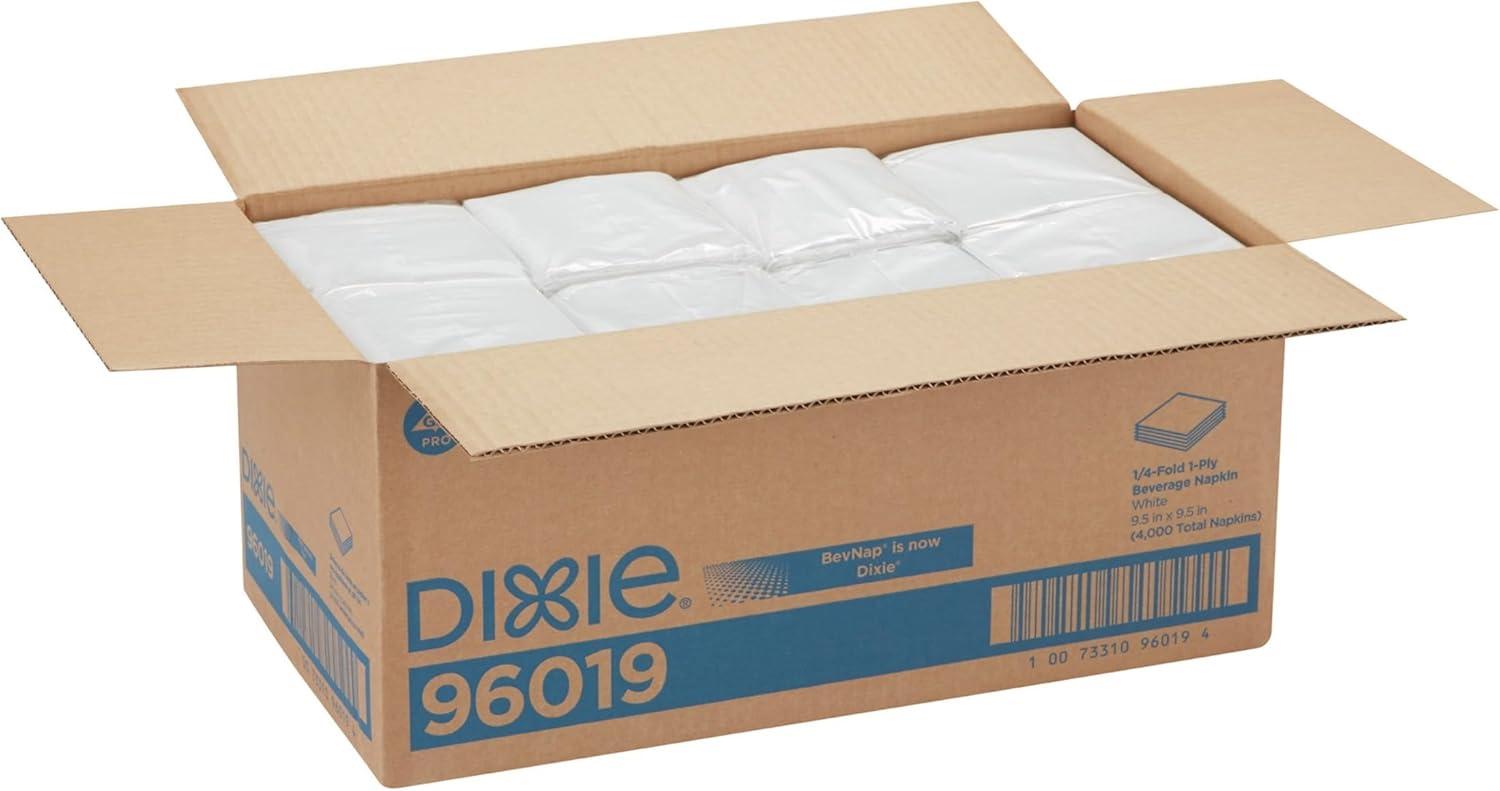 image:imageDixie 1Ply Beverage Napkin by GP PRO GeorgiaPacific White 14 Fold 96019 500 Napkins Per Pack 8 Packs Per Case 4000ct8