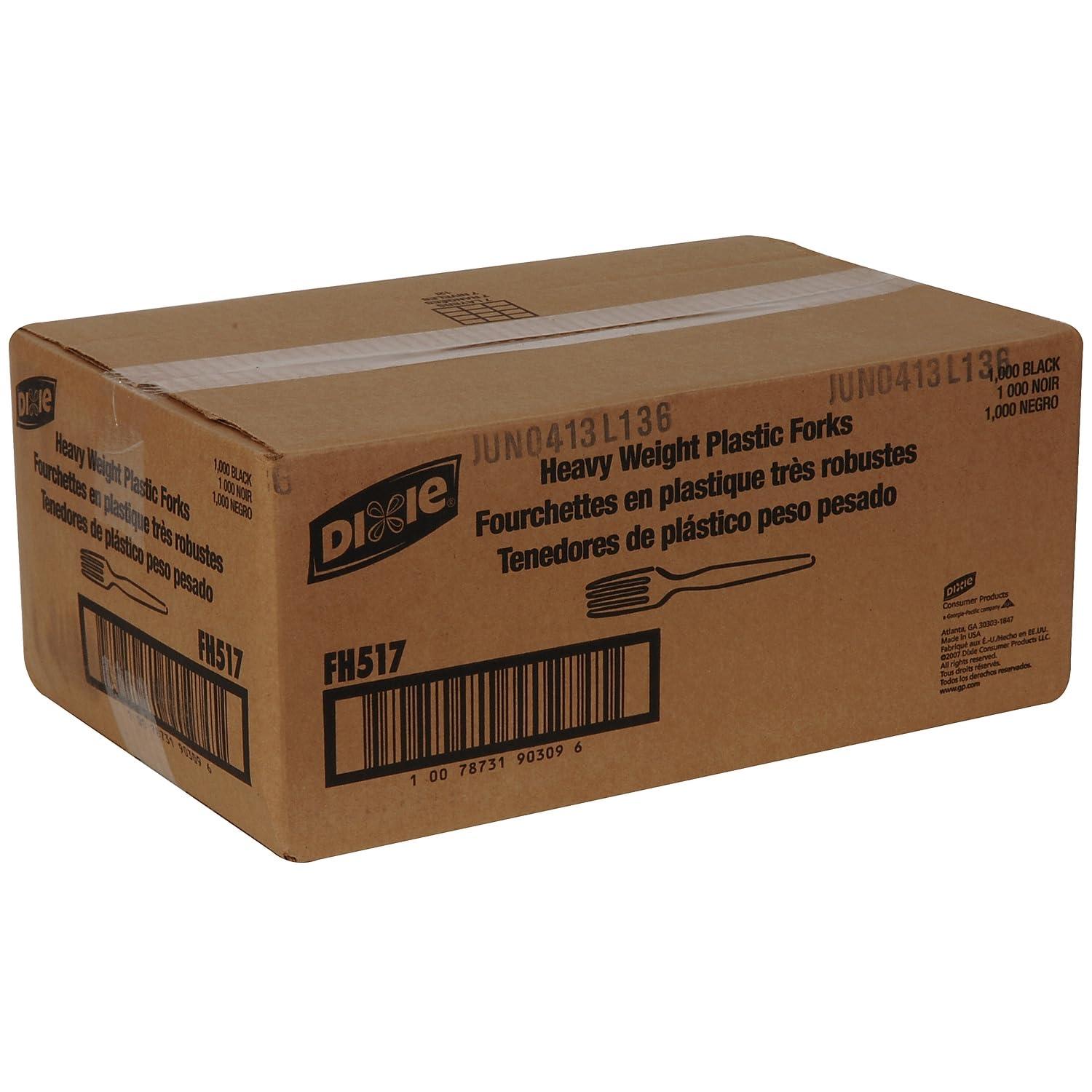 image:imageDixie 713 HeavyWeight Polystyrene Plastic Fork by GP PRO GeorgiaPacific White FH217 Case of 1000 1 BoxCaseBlack