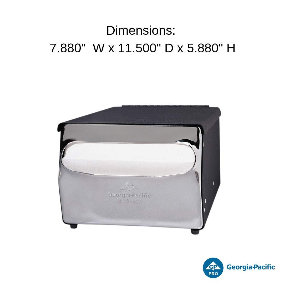 image:imageDixie Countertop FullFold Napkin Dispenser by GP PRO GeorgiaPacific Chrome 51602 75 W x 60 D x 5375 H Black and Chrome788W x 115D x 588H