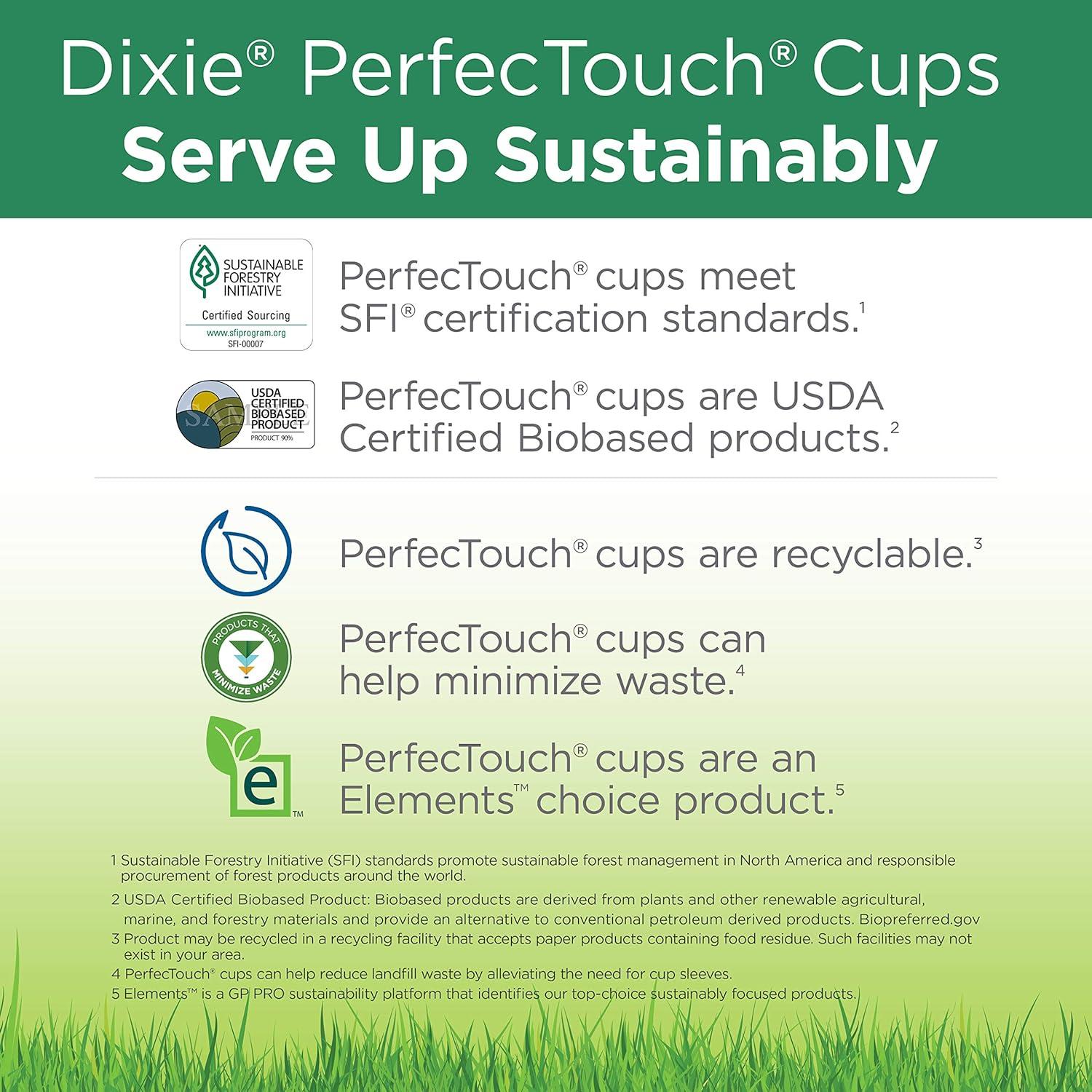 image:imageDixie PerfecTouch 10 oz Paper Coffee Cups and Lids By GP PRO Coffee Haze Design 300 Disposable Cups and Lids 50 Disposable Cups and Lids Per Pack 6 Packs Per Case 5310COMBO600Coffee Haze Design
