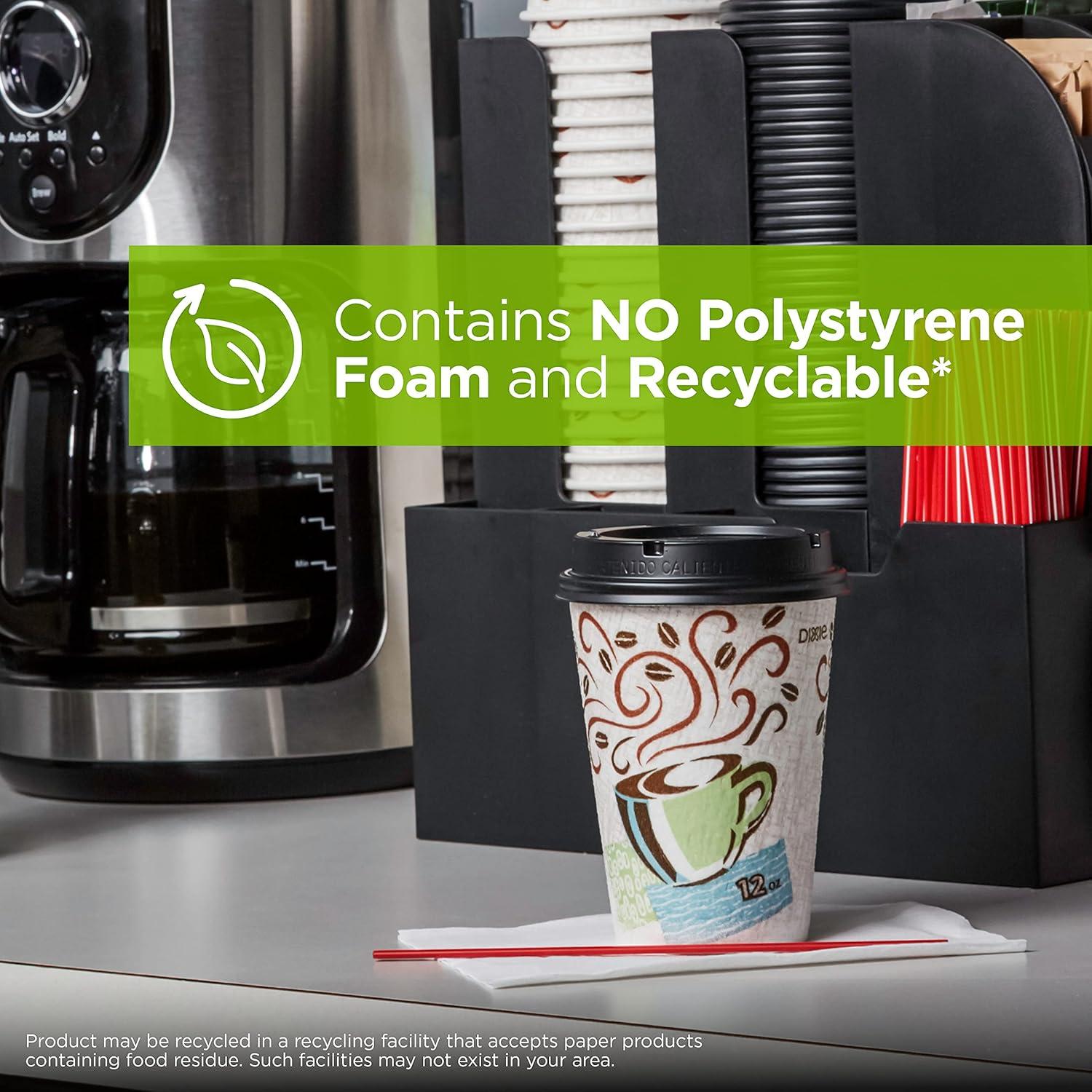 image:imageDixie PerfecTouch 8 oz Paper Coffee Cups By GP PRO Coffee Haze Design 1000 Count Individually Wrapped Disposable Cups 5338CDWRCoffee Haze Design