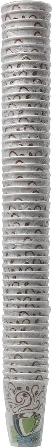 image:imageDixie PerfecTouch 8 oz Paper Coffee Cups By GP PRO Coffee Haze Design 1000 Count Individually Wrapped Disposable Cups 5338CDWRMulticolor