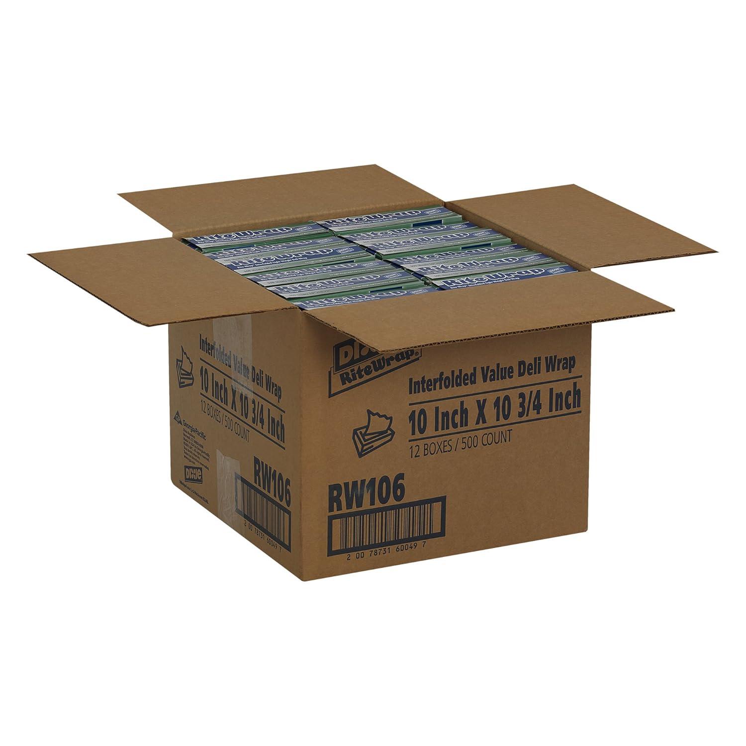 image:imageDixie RiteWrap LightWeight Interfolded Dry Wax Deli Paper by GP PRO GeorgiaPacific White RW106 10 W x 1075 L Case of 12 Boxes 500 Sheets Per Box10 W x 1075 L
