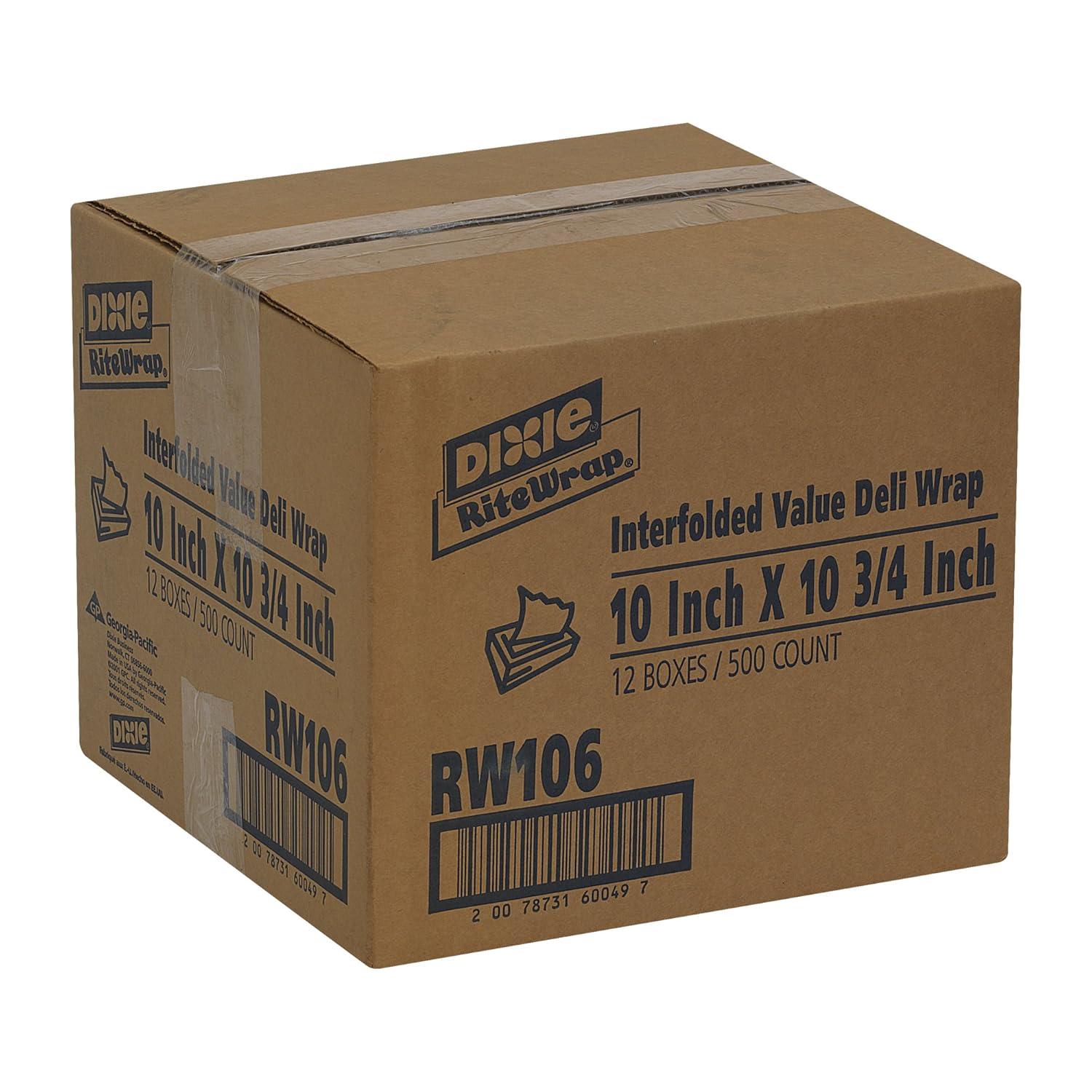 image:imageDixie RiteWrap LightWeight Interfolded Dry Wax Deli Paper by GP PRO GeorgiaPacific White RW106 10 W x 1075 L Case of 12 Boxes 500 Sheets Per Box10 W x 1075 L