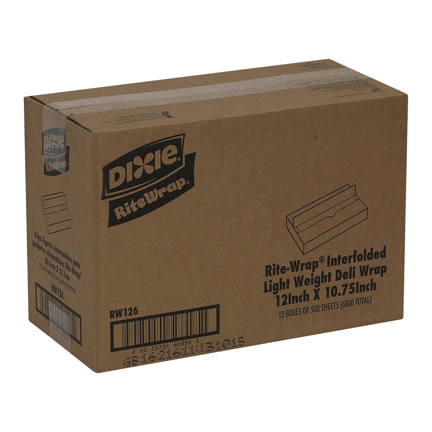 image:imageDixie RiteWrap LightWeight Interfolded Dry Wax Deli Paper by GP PRO GeorgiaPacific White RW106 10 W x 1075 L Case of 12 Boxes 500 Sheets Per Box12 W x 1075 L