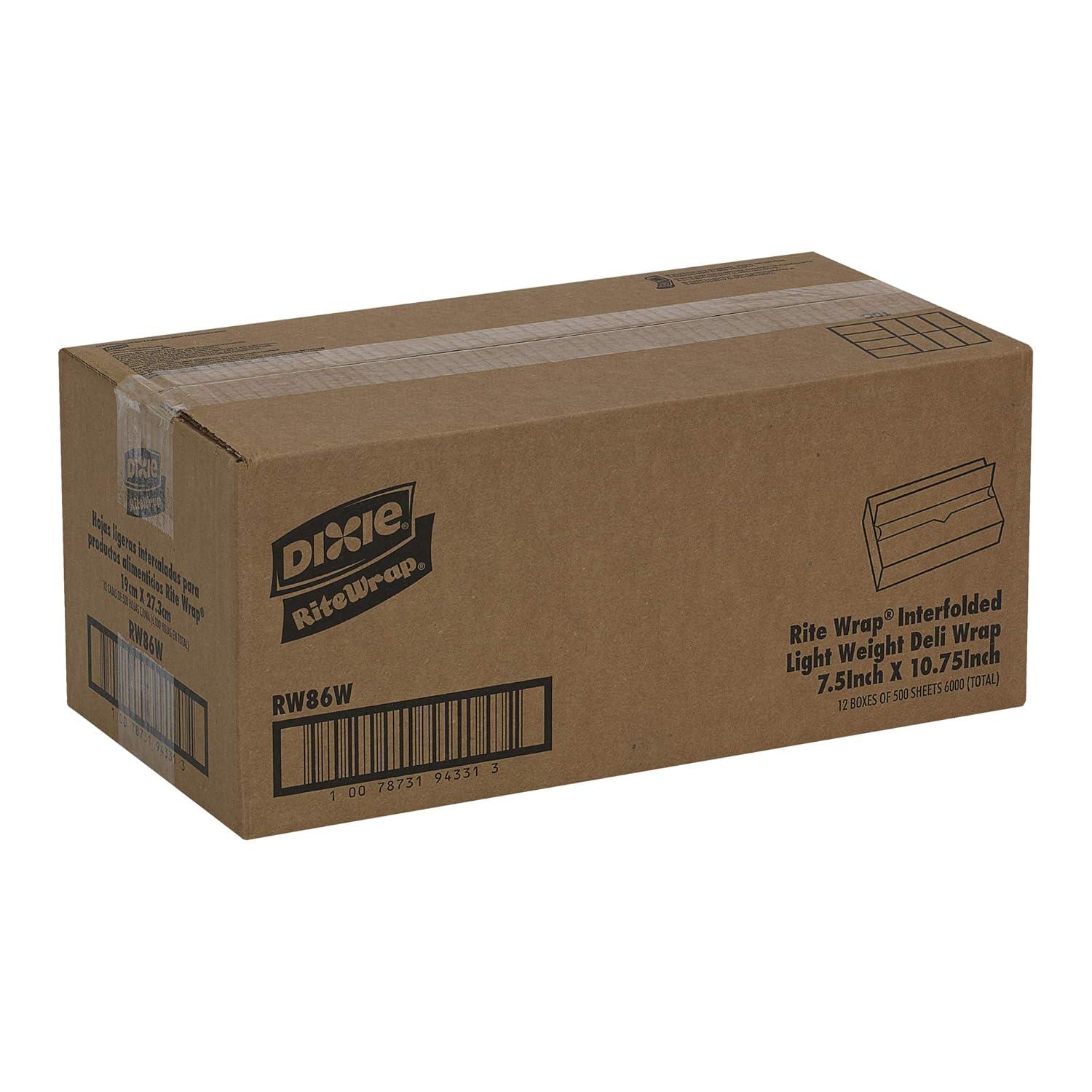 image:imageDixie RiteWrap LightWeight Interfolded Dry Wax Deli Paper by GP PRO GeorgiaPacific White RW106 10 W x 1075 L Case of 12 Boxes 500 Sheets Per Box75 W x 1075 L