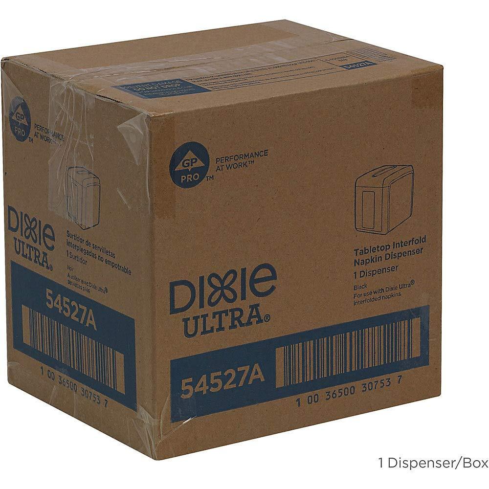 image:imageDixie Ultra Tabletop Interfold Napkin Dispenser by GP PRO GeorgiaPacific Stainless 54528A Holds 275 Napkins 7600 W x 6100 D x 7200 HBlack