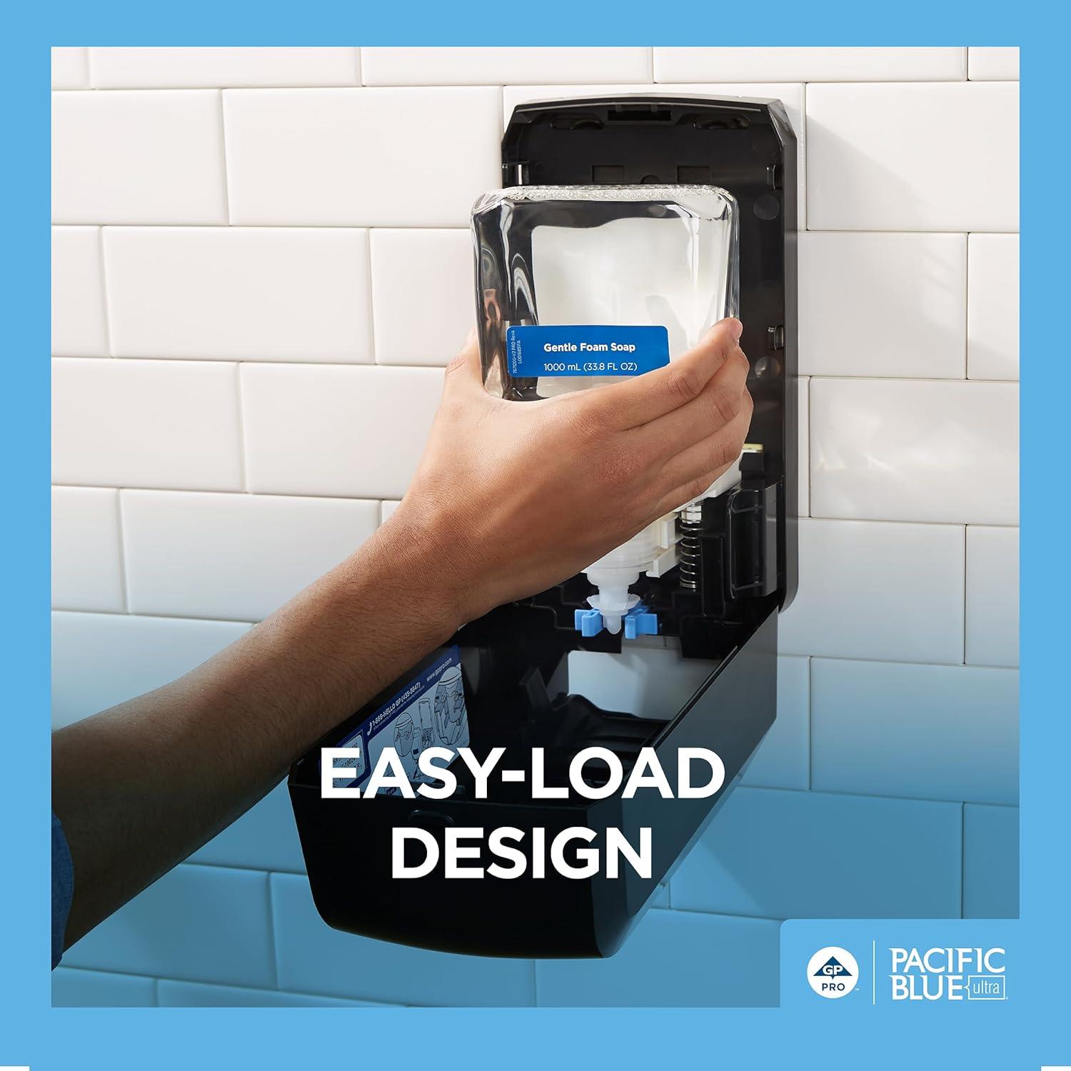 image:imageGeorgiaPacific 53590 Pacific Blue Ultra Automated Soap Dispenser Black Wall Mounted Easy To Install amp Maintain Batteries IncludedBlack