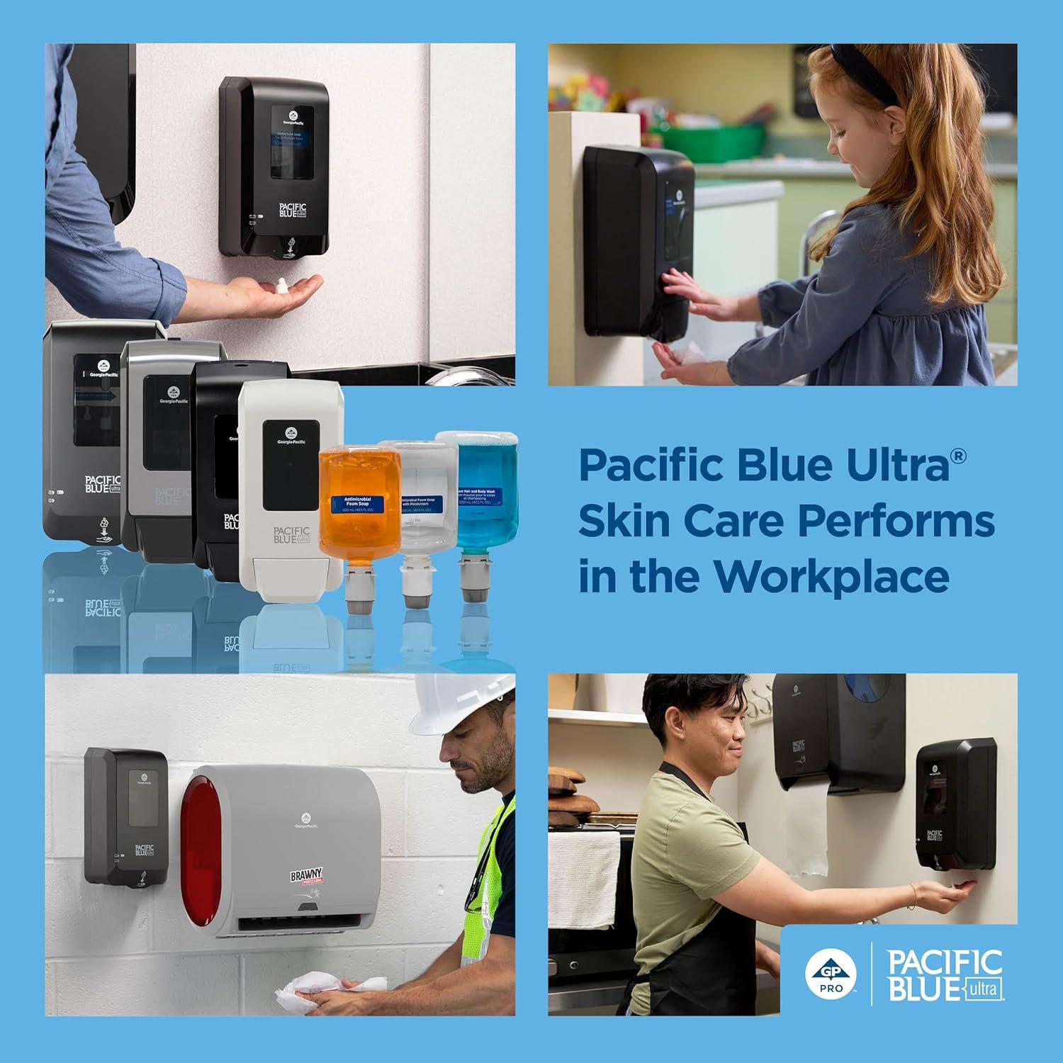 image:imageGeorgiaPacific 53590 Pacific Blue Ultra Automated Soap Dispenser Black Wall Mounted Easy To Install amp Maintain Batteries IncludedBlack