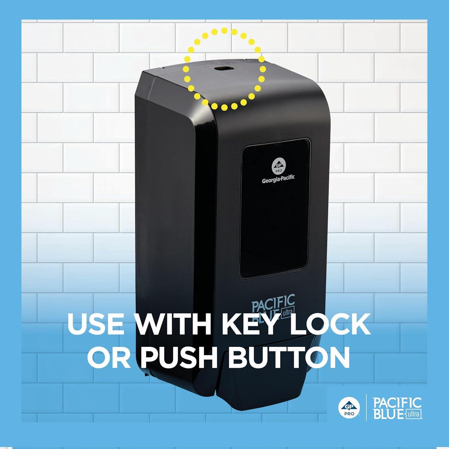 image:imageGeorgiaPacific 53590 Pacific Blue Ultra Automated Soap Dispenser Black Wall Mounted Easy To Install amp Maintain Batteries IncludedBlack