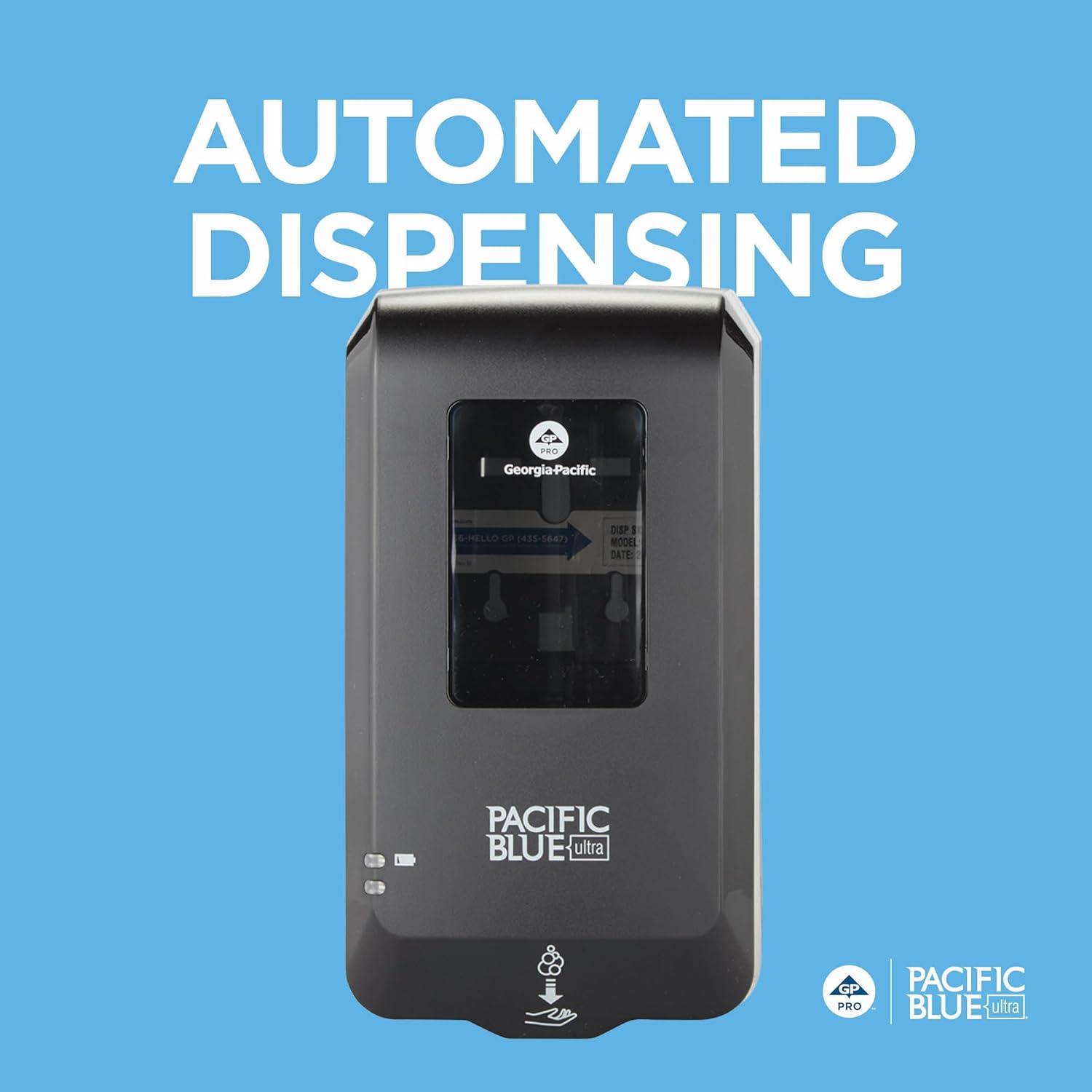 image:imageGeorgiaPacific 53590 Pacific Blue Ultra Automated Soap Dispenser Black Wall Mounted Easy To Install amp Maintain Batteries IncludedBlack