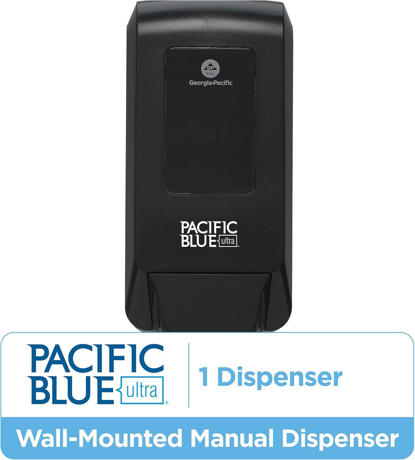 image:imageGeorgiaPacific 53590 Pacific Blue Ultra Automated Soap Dispenser Black Wall Mounted Easy To Install amp Maintain Batteries IncludedBlack