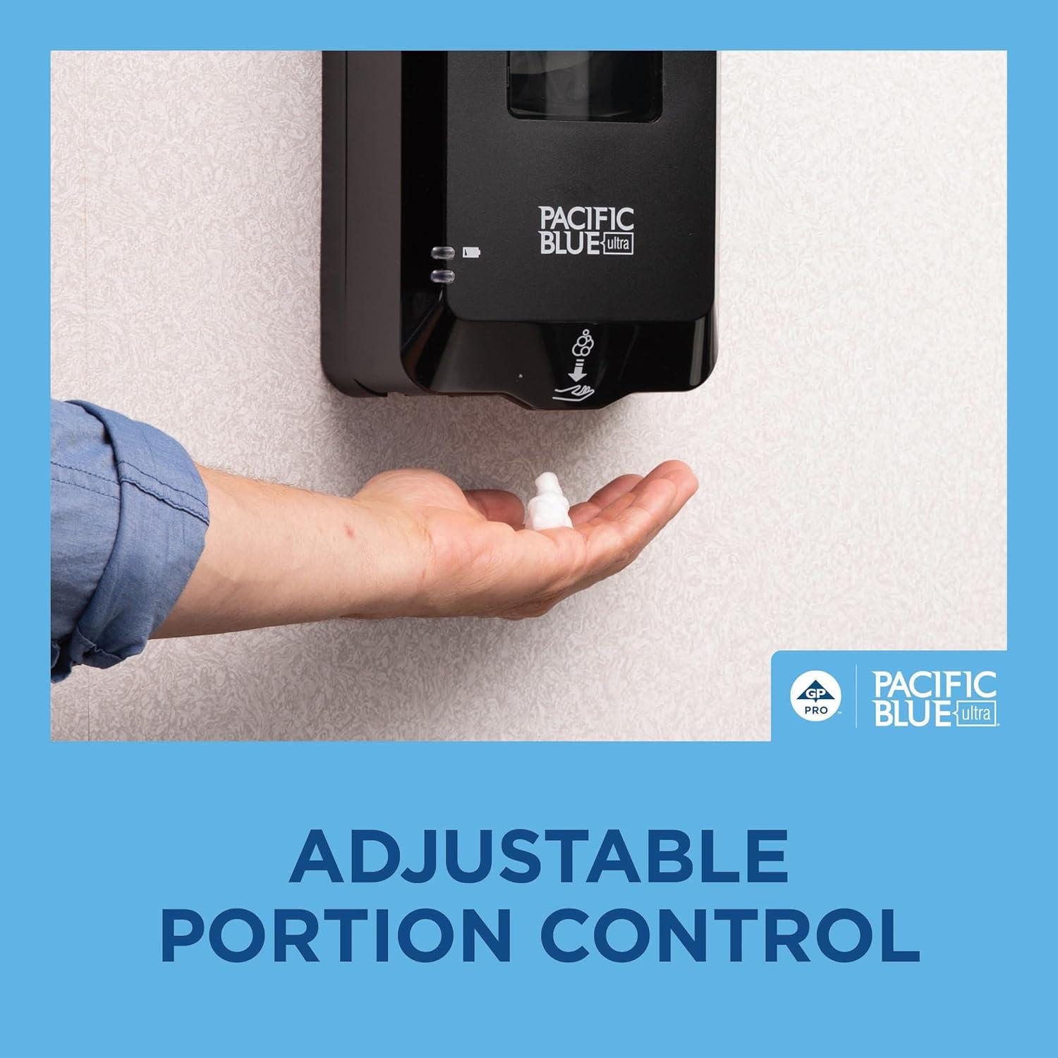 image:imageGeorgiaPacific 53590 Pacific Blue Ultra Automated Soap Dispenser Black Wall Mounted Easy To Install amp Maintain Batteries IncludedBlack