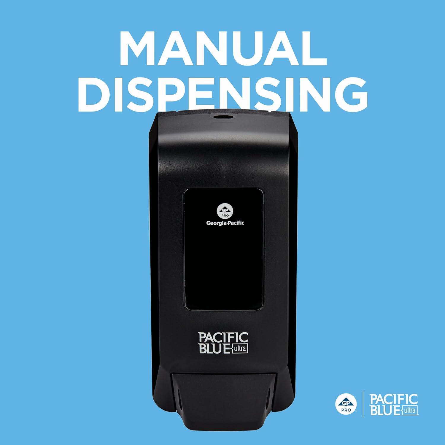 image:imageGeorgiaPacific 53590 Pacific Blue Ultra Automated Soap Dispenser Black Wall Mounted Easy To Install amp Maintain Batteries IncludedBlack