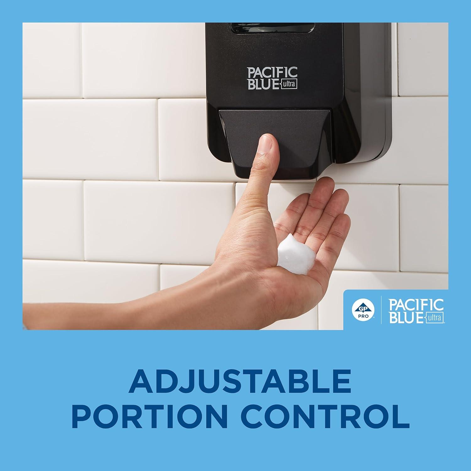 image:imageGeorgiaPacific 53590 Pacific Blue Ultra Automated Soap Dispenser Black Wall Mounted Easy To Install amp Maintain Batteries IncludedManual Push Dispenser