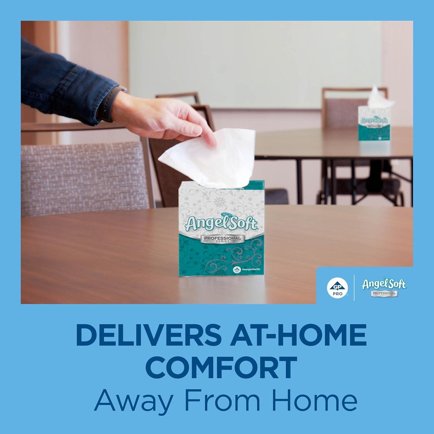 image:imageGeorgiaPacific Angel Soft Professional Series 2Ply Facial Tissue 48550 50 Sheets Per Box 60 Tissue Flat Boxes Per Bulk Case