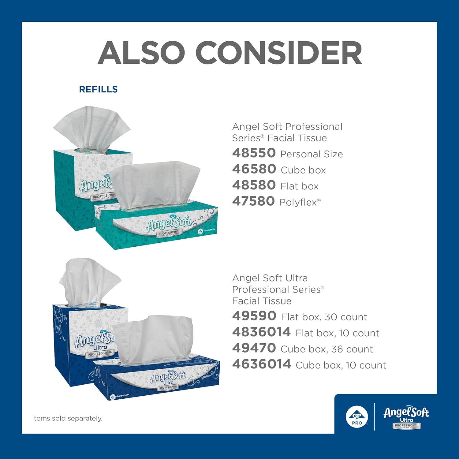 image:imageGeorgiaPacific Angel Soft Ultra Professional Series Premium 2Ply Facial Tissue 4636014 96 Sheets Per Box 10 Tissue Cube Boxes Per CaseCube