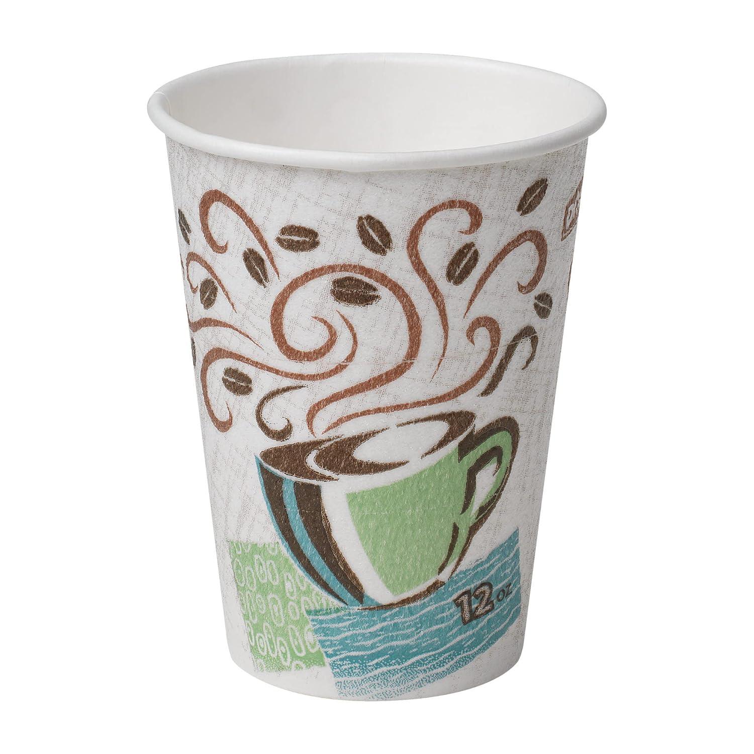 image:imageGeorgiaPacific Dixie PerfecTouch 12 oz Paper Coffee Cups By GP PRO Coffee Haze Design 1000 Count 50 Disposable Cups Per Pack 20 Packs Per Case 5342CD12 oz