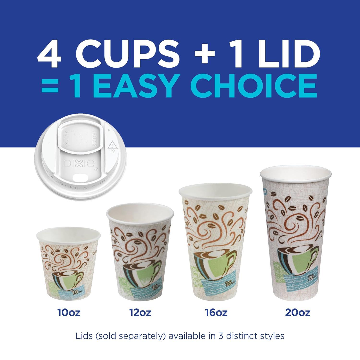 image:imageGeorgiaPacific Dixie PerfecTouch 12 oz Paper Coffee Cups By GP PRO Coffee Haze Design 1000 Count 50 Disposable Cups Per Pack 20 Packs Per Case 5342CD16 oz