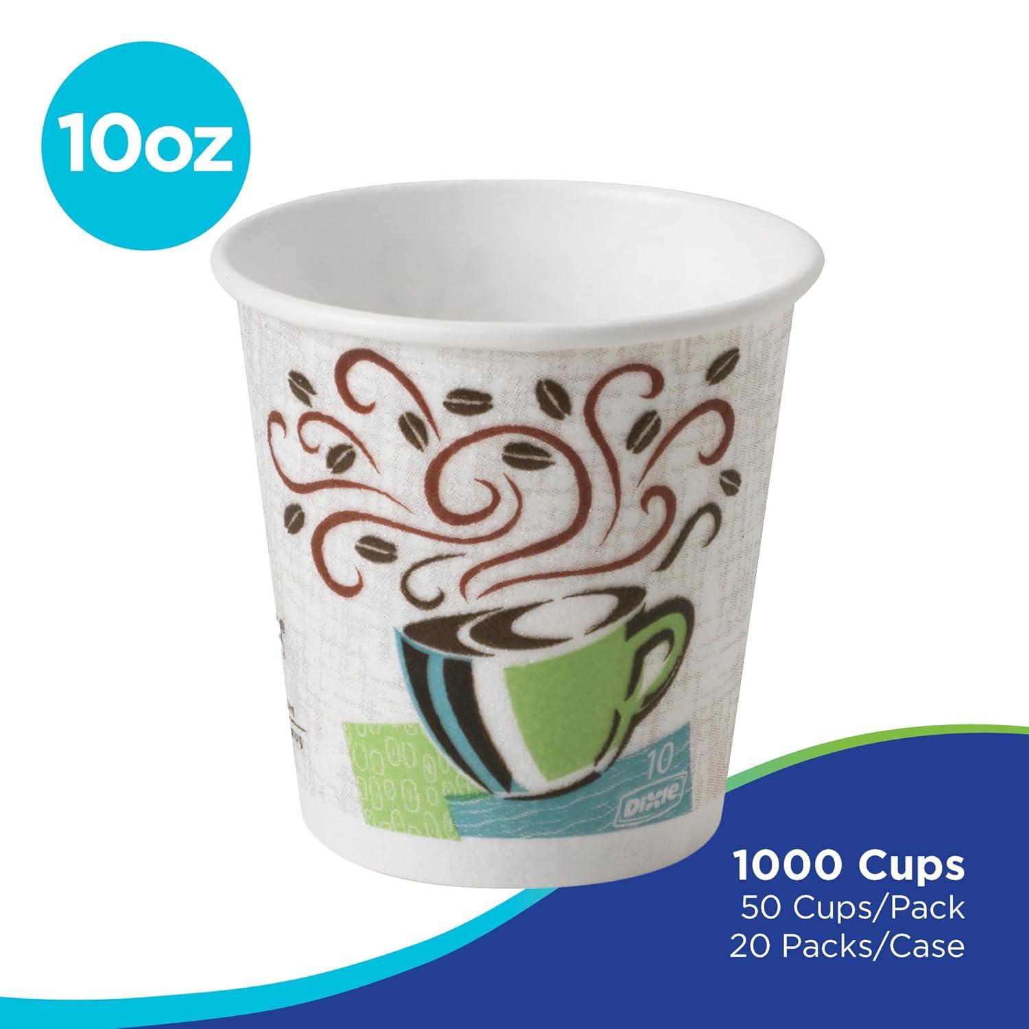 image:imageGeorgiaPacific Dixie PerfecTouch 12 oz Paper Coffee Cups By GP PRO Coffee Haze Design 1000 Count 50 Disposable Cups Per Pack 20 Packs Per Case 5342CD10 oz