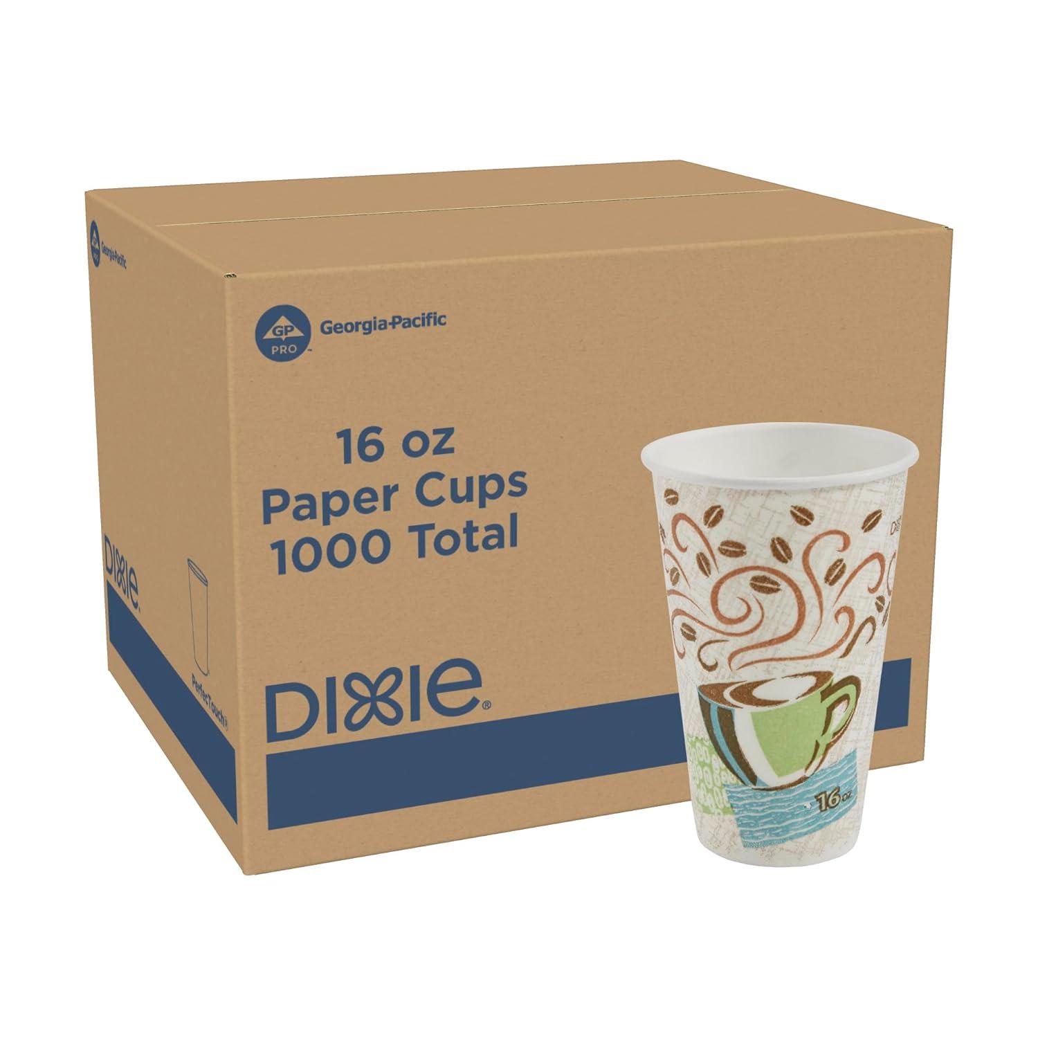 image:imageGeorgiaPacific Dixie PerfecTouch 12 oz Paper Coffee Cups By GP PRO Coffee Haze Design 1000 Count 50 Disposable Cups Per Pack 20 Packs Per Case 5342CD16 oz
