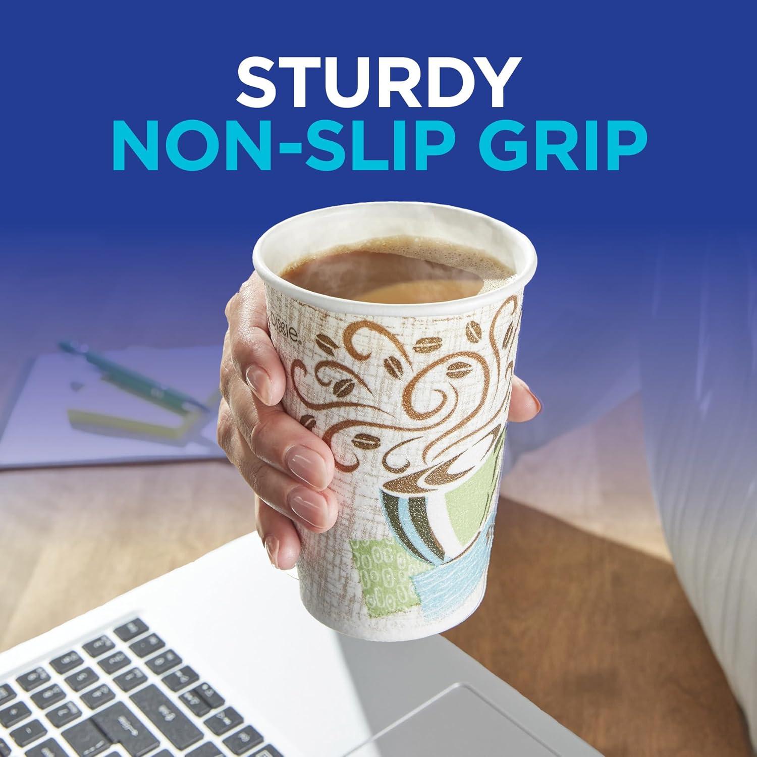 image:imageGeorgiaPacific Dixie PerfecTouch 12 oz Paper Coffee Cups By GP PRO Coffee Haze Design 1000 Count 50 Disposable Cups Per Pack 20 Packs Per Case 5342CD8 oz