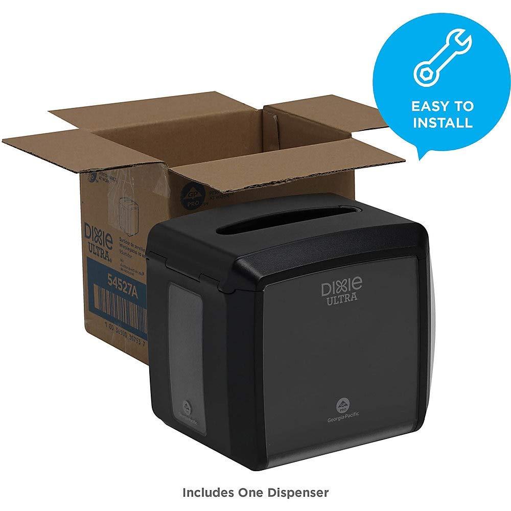 image:imageGeorgiaPacific Dixie Ultra Tabletop Interfold Napkin Dispenser by GP PRO GeorgiaPacific Black 54527A Holds 275 Napkins 7600 W x 6100 D x 7200 HBlack