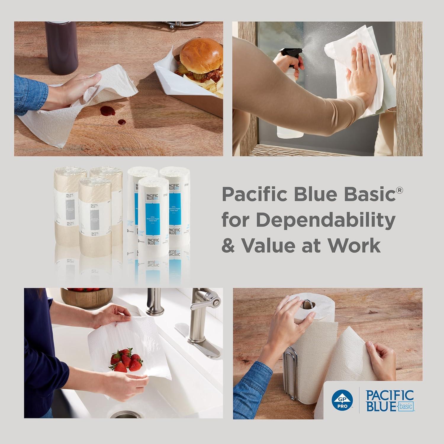 image:imageGeorgiaPacific Pacific Blue Select 2Ply Perforated Roll Paper Towel White 85 Sheets Per Roll 30 Rolls Per Case 27385Brown