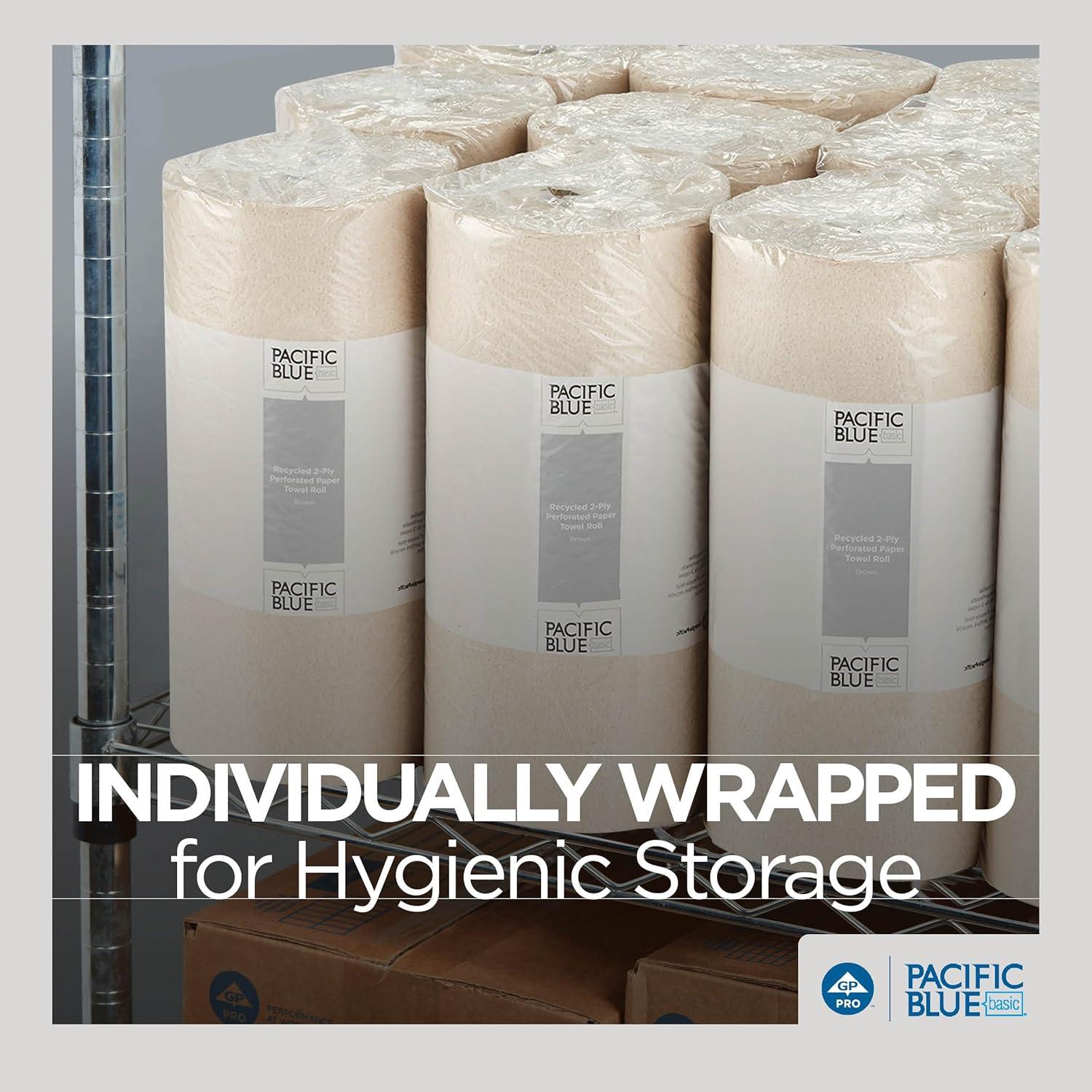 image:imageGeorgiaPacific Pacific Blue Select 2Ply Perforated Roll Paper Towel White 85 Sheets Per Roll 30 Rolls Per Case 27385Brown