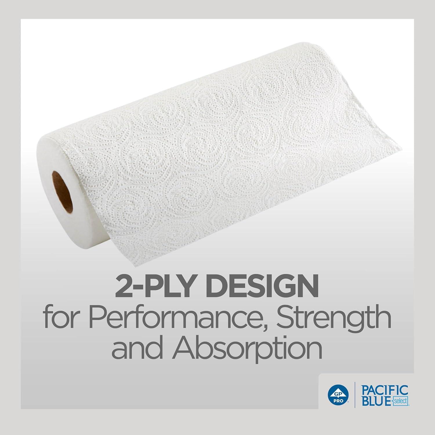 image:imageGeorgiaPacific Pacific Blue Select 2Ply Perforated Roll Paper Towels by GeorgiaPacific Pro 100 Sheets Per Roll 30 Rolls Per Casewhite 27300White