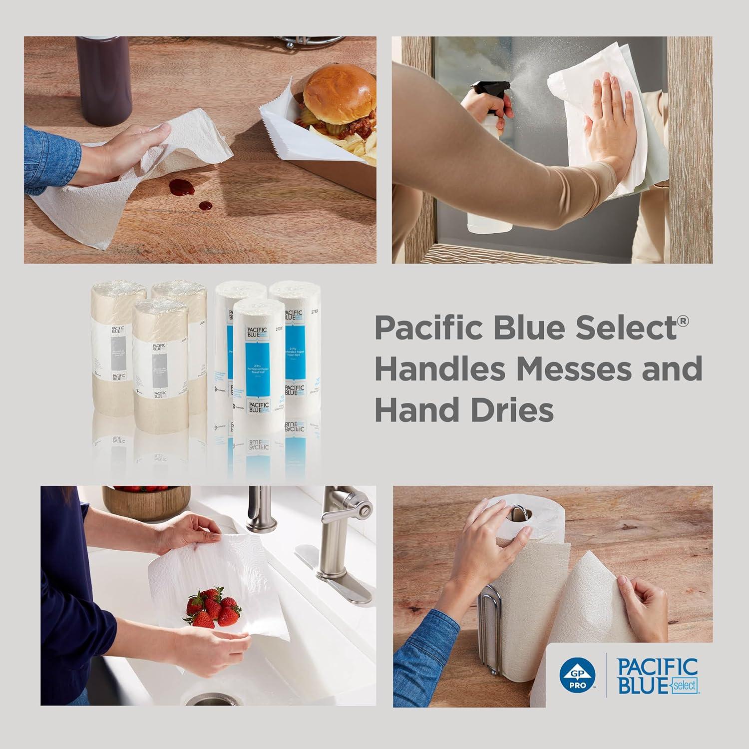 image:imageGeorgiaPacific Pacific Blue Select 2Ply Perforated Roll Paper Towels by GeorgiaPacific Pro 100 Sheets Per Roll 30 Rolls Per Casewhite 27300White