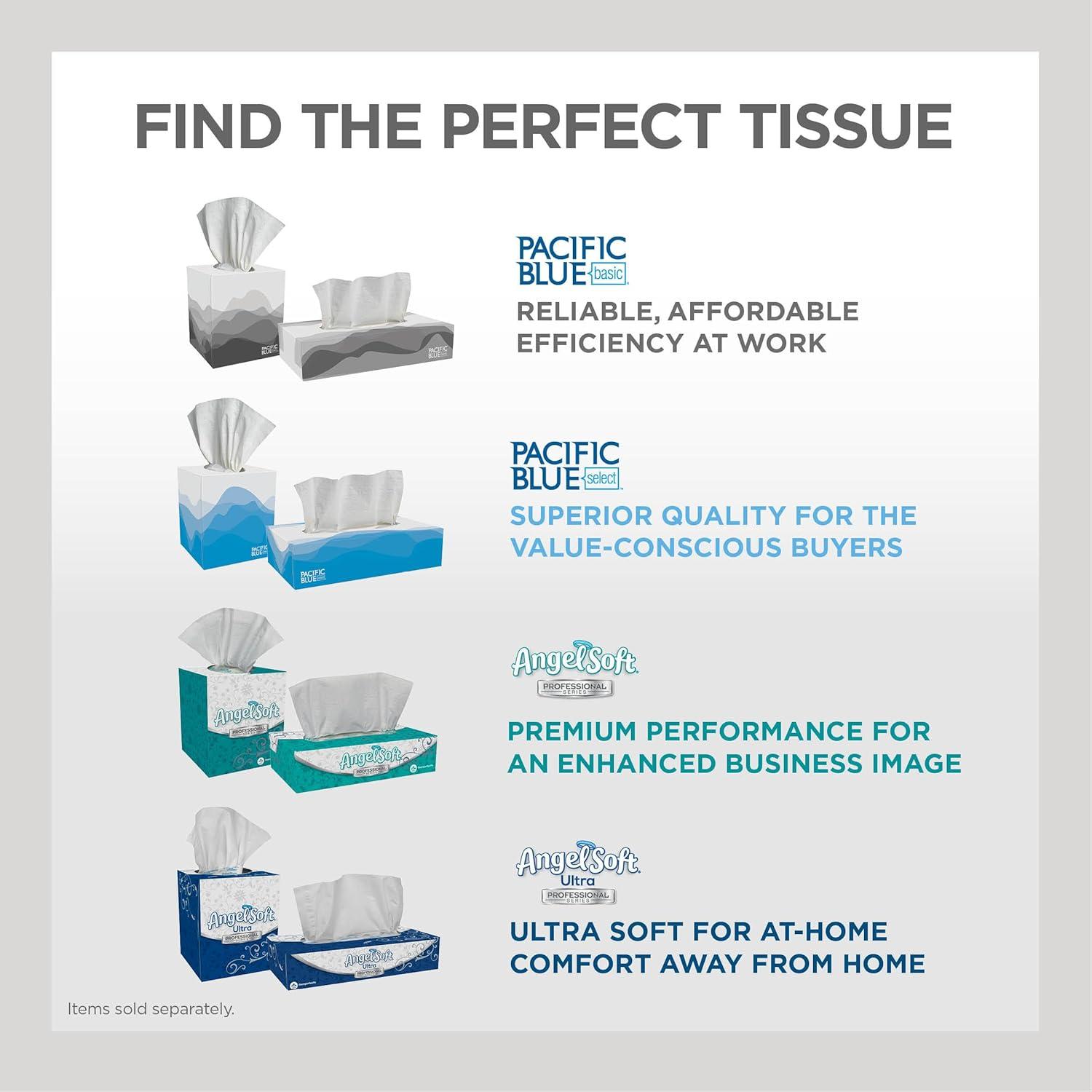 image:imageGeorgiaPacific Pacific Blue Select Facial Tissue 48100 2Ply 100 Sheets Per Box 30 Flat Boxes Per Bulk Case