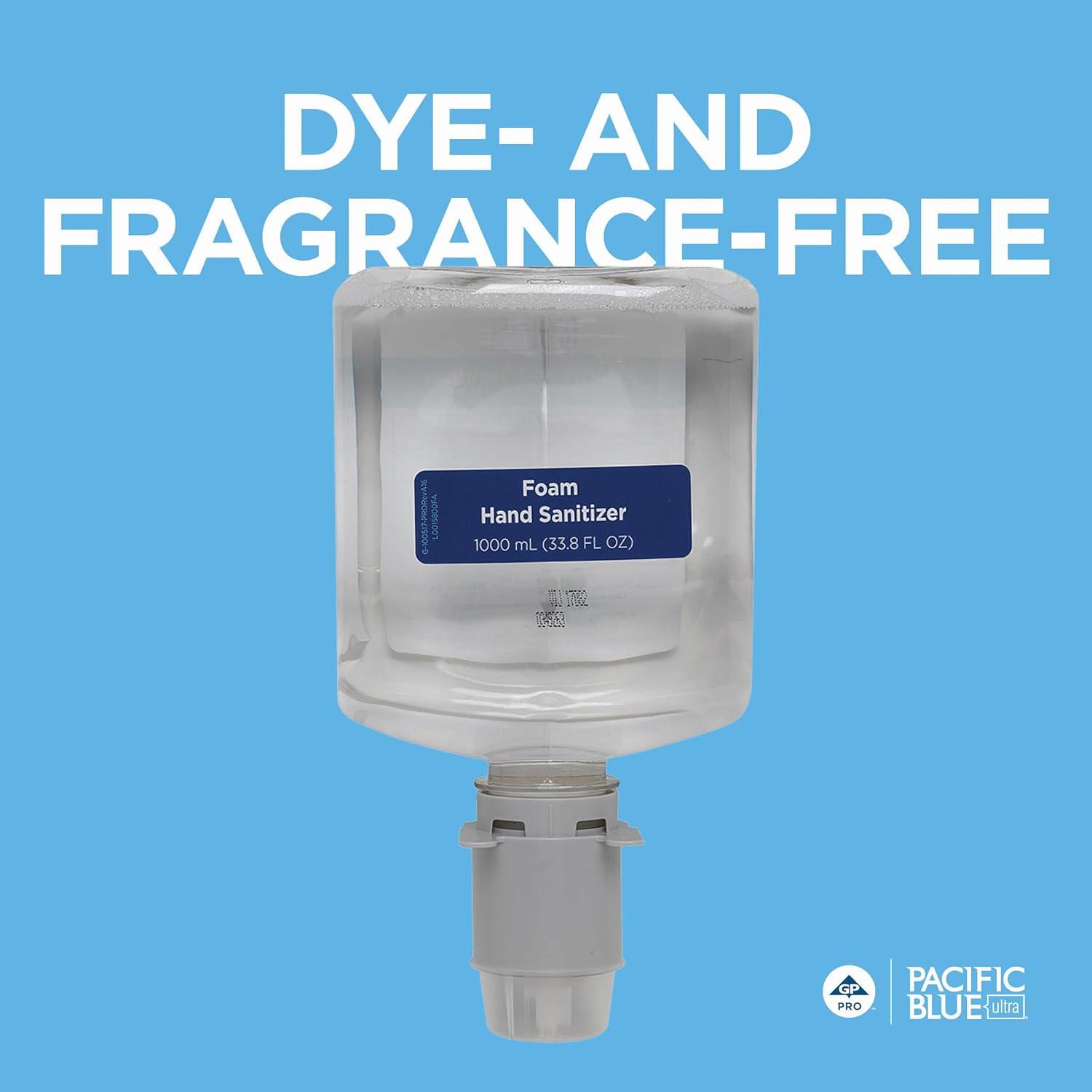 image:imageGeorgiaPacific Pacific Blue Ultra Foam Hand Sanitizer Refill for Pacific Blue Ultra Manual Dispensers Dye and FragranceFree 43335 338 FL OZ 4 Refills Per CaseFragrance Free