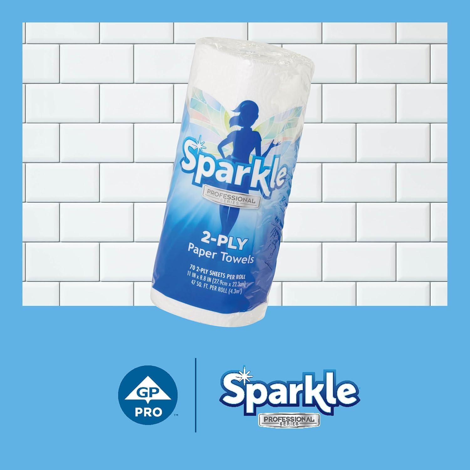 image:imageGeorgiaPacific Sparkle 2Ply Perforated Roll Paper Towels by GP PRO GeorgiaPacific White 2717714 85 Sheets Per Roll 15 Rolls Per CaseWhite