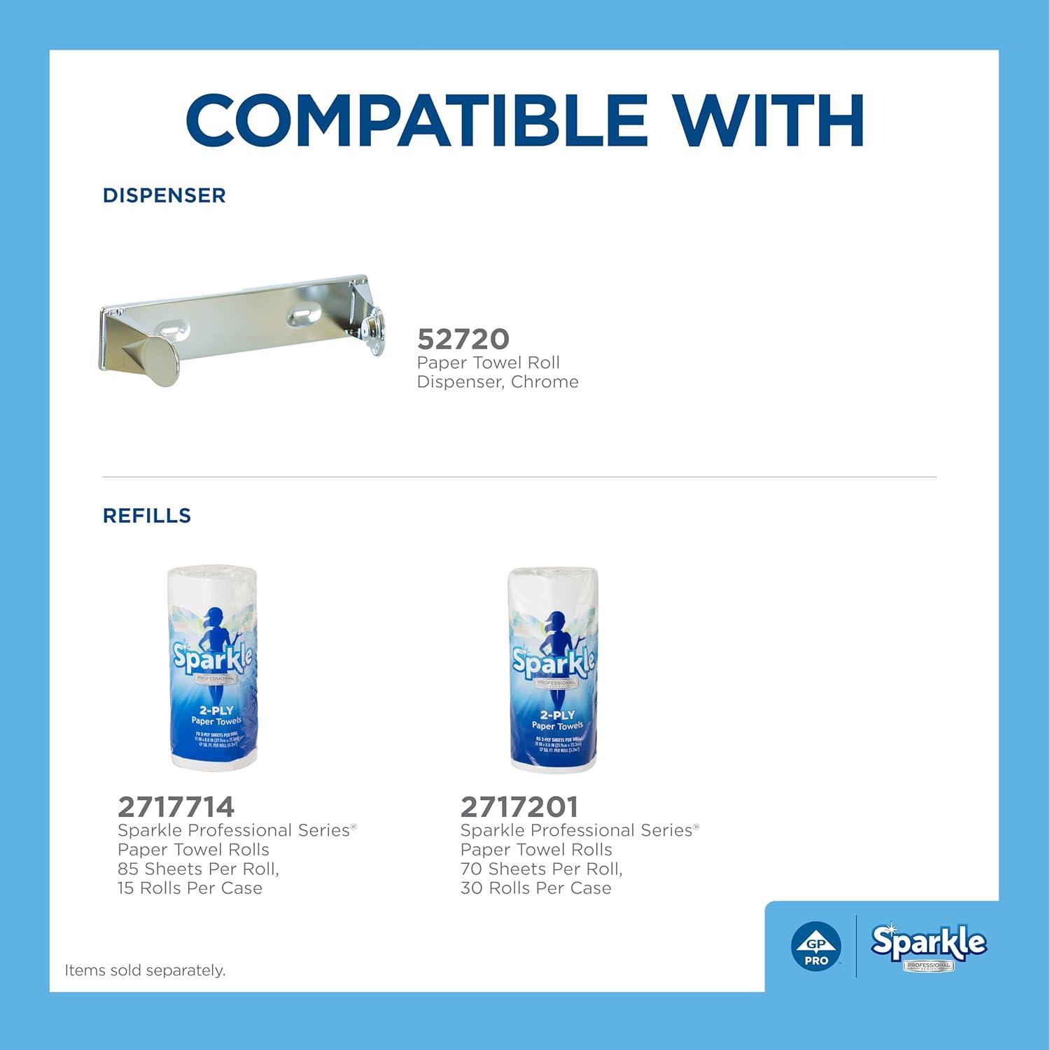image:imageGeorgiaPacific Sparkle 2Ply Perforated Roll Paper Towels by GP PRO GeorgiaPacific White 2717714 85 Sheets Per Roll 15 Rolls Per CaseWhite