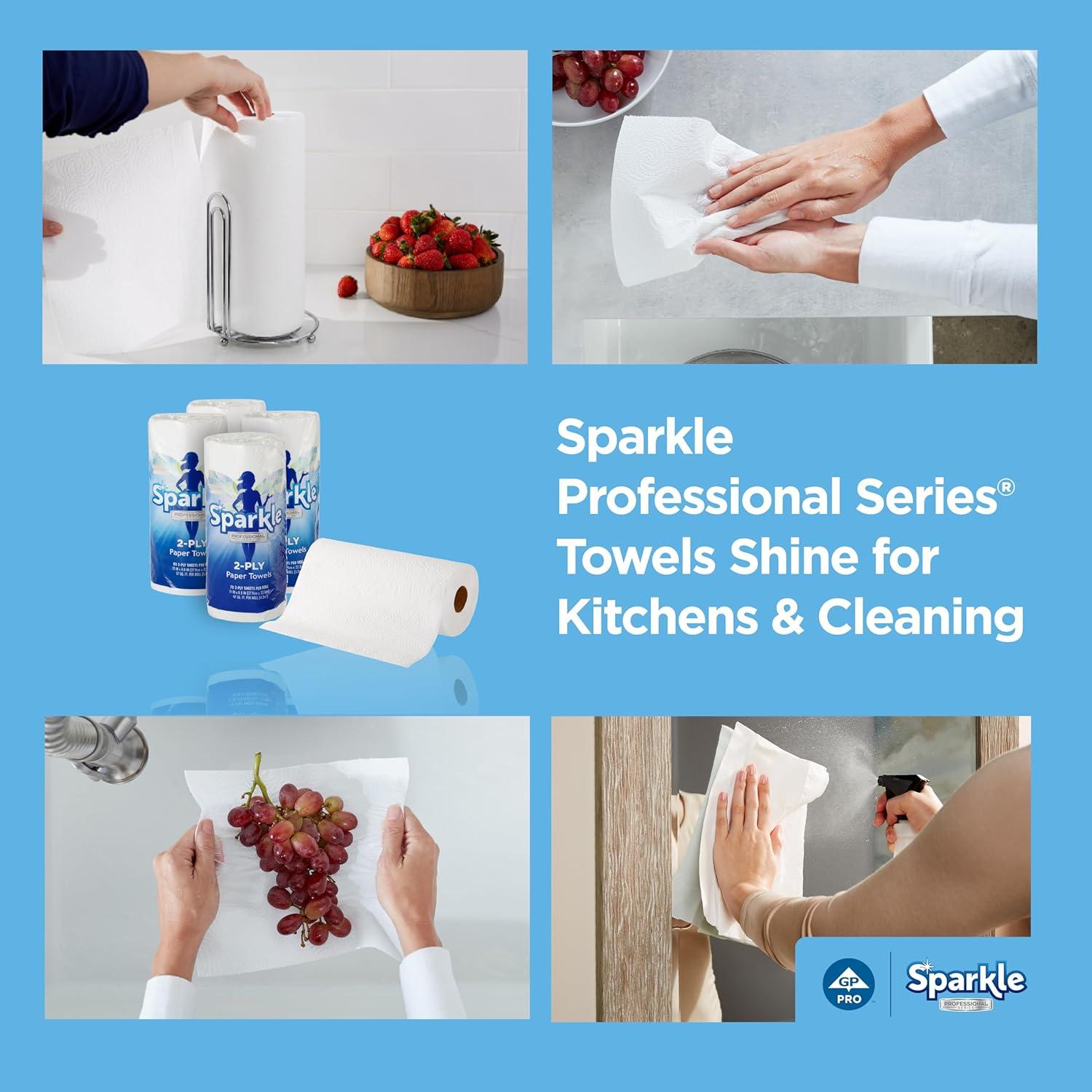image:imageGeorgiaPacific Sparkle 2Ply Perforated Roll Paper Towels by GP PRO GeorgiaPacific White 2717714 85 Sheets Per Roll 15 Rolls Per CaseWhite