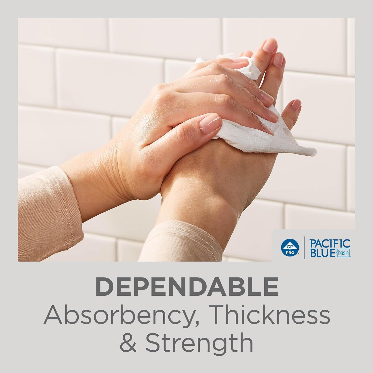 image:imagePacific Blue Basic Multifold Paper Towels by GP PRO GeorgiaPacific White 20204 250 Towels Per Pack 16 Packs Per Case Case of 16 Packs 250 per Pack20204 16 PacksCase