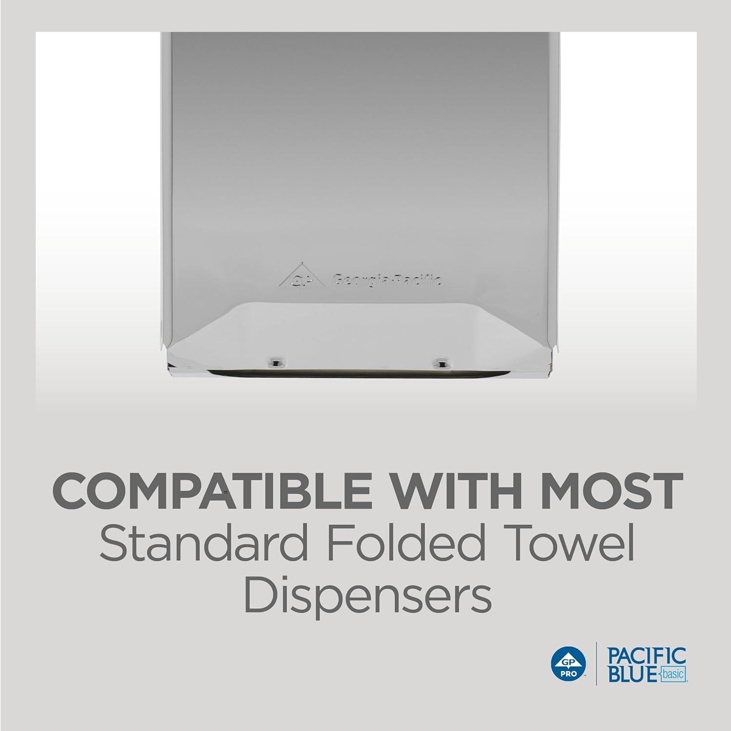 image:imagePacific Blue Basic Recycled Multifold Paper Towels Previously branded Envision by GP PRO GeorgiaPacific Brown 23304 250 Towels Per Pack 16 Packs Per CaseWhite