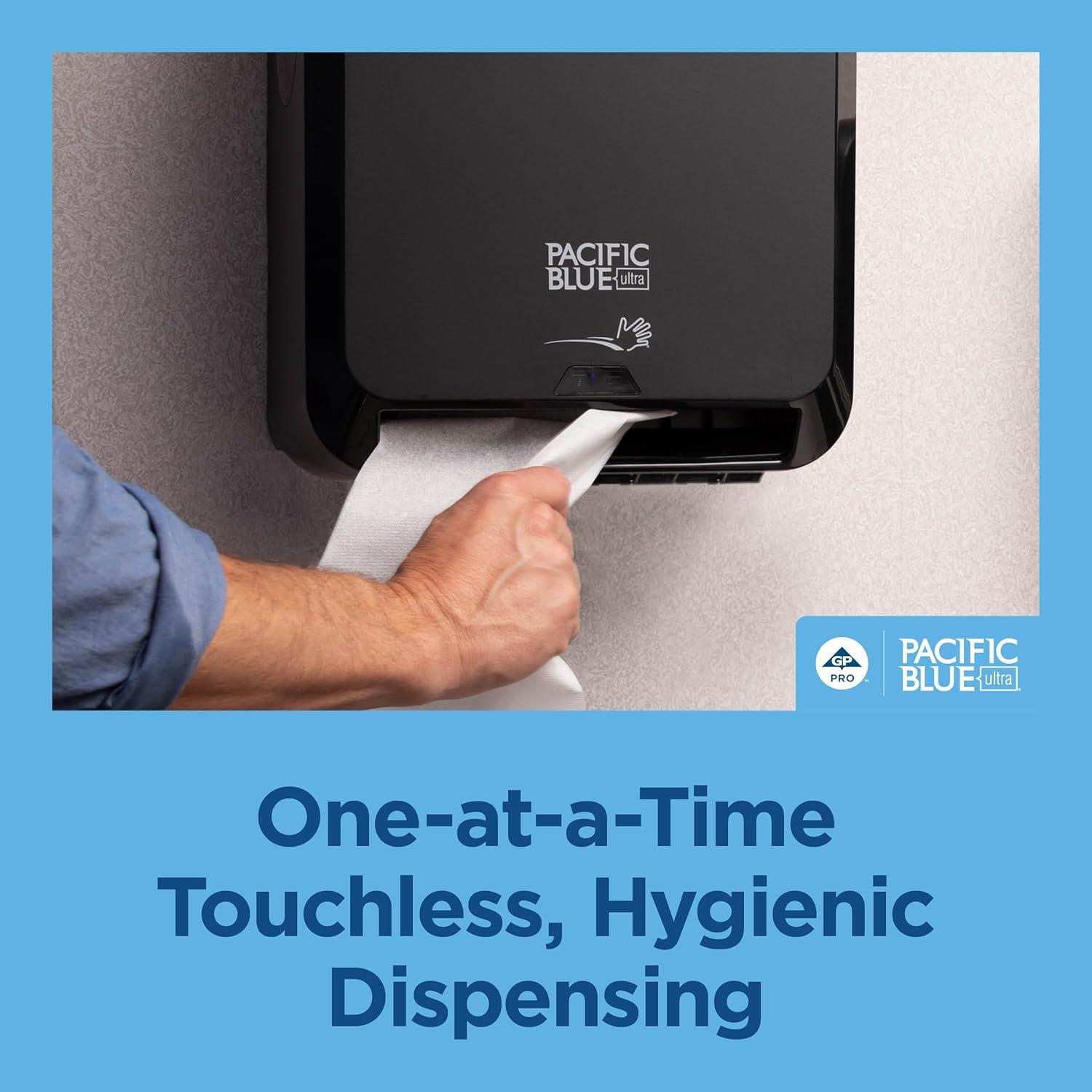 image:imagePacific Blue Ultra 8 HighCapacity Automated Touchless Paper Towel Dispenser by GP PRO GeorgiaPacific Black 59590 129 W x 9 D x 16 H 1 DispenserMechanical dispenser